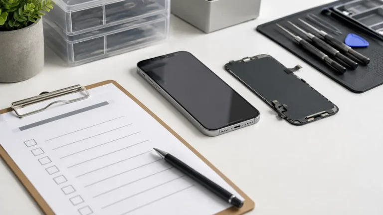 Pris på skärmbyte för iPhone 15. Jämför hela beställningen.